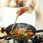 Helen's Asian Kitchen Wok, Premium Excalibur Non-Stick with Stay-Cool Handles, 14-Inches
