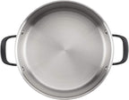 KitchenAid 5-Ply Clad Polished Stainless Steel Cookware Pots and Pans Set, 10 Piece