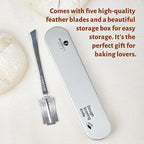Bread Lame Dough Scoring Tool, Stainless Steel Scoring Knife with 5 Feather Blades, Sourdough Scoring Tool for Bread Baking, Baking Tool for Baking Beginners