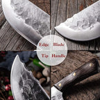 DRAGON RIOT Hand Forged Butcher Knife Cleaver 7.5 Inch High Carbon Steel Meat and Vegetable Cleaver Knife Full Tang Sharp Chef Knife for Kitchen Camping and BBQ