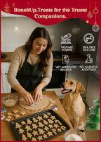 Dog Treat Kit for Christmas – 2 Silicone Christmas Edition Cookie Molds, 5 Cookie Cutters, 10 Recipes, Bow, Dog Hat, 4 Decorating Balloons, Decorating Pen – Ideal DIY Kit for Dogs Lover