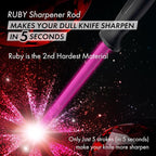 Ruby Sharpener Rod: Durable Knife Sharpener, Harder Than Steel Honing Rod, Japan Product