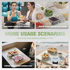 [10-Pack Glass Meal Prep Containers with Lids, Food Storage Containers with Snap Locking Lids, Airtight Lunch Containers, Microwave, Oven, Freezer and Dishwasher,Black