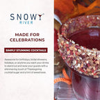 Snowy River Thanksgiving, Cocktail & Margarita Sugar Rimmer - Vibrant Naturally Colored Sugar for Cocktail Rimming, Baking & Decorating, Medium Crystal - 8oz