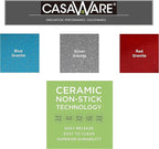 casaWare Toaster Oven 12 x 11-Inch Baking Sheet with a 1.5-Inch Handle (Red Granite)