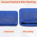 Homaxy 100% Cotton Waffle Weave Kitchen Dish Towels, Ultra Soft Absorbent Quick Drying Cleaning Towel, 13 x 28 Inches, 8-Pack, Blueberry
