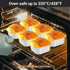 EUSOAR Disposable Ramekins with Lids, Silver 10oz 100pcs Creme Brulee Ramekins Disposable, Muffin Cups for Baking, Mini Cake loaf Bread Containers Pans Cups with Lids for Party Favor Birthday