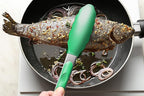 Set of 2 Kitchen Tongs, Premium Stainless Steel Locking 9-Inch & 12-Inch Silicone Grilling Barbeque Cooking Food Tong, Dark Green