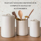 Ceramic Food Storage Jars, 37 Oz, Airtight Lid Handle,Kitchen Canisters for Grounds Coffee, Coffee Pods, Tea, Flour, Sugar, Rice, Pantry Organization or Kitchen Countertop Containers set