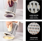Rae Dunn Everyday Collection Multifunction Grater- Stainless Steel Grater and Zester for Cheese, Spices, Vegetables, Cream