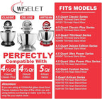 K45WW Stainless Steel Wire Whip for KitchenAid Artisan Series Tilt-Head Mixer 5 Quart Bowl, 6 Wire Whisk Fits for Artisan Mixer, Heavy Duty, Dishwasher Safe, Balloon Whisk