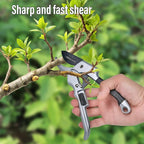 SK5 Ratchet Pruning Shears for Weak Hands Heavy Duty Garden Clippers with Spring Assist and Ergonomic Grip for Branches and Fruit Trees