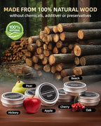 Electric Whiskey Smoker Kit - with 6 Flavors Wood, No Butane Needed Electric Cocktail Smoker Kit, Drink Smoker Kit Gifts for Men/Dad/Husband - with Ice Ball molds and LED Illuminated Coasters
