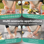 Katuchef Titanium Cutting Board - Upgraded 100% Pure Titanium Cutting Boards for Kitchen Non Toxic, Double-Grade Hygiene Durable Non Moldy Dishwasher Safe Meat Fruit Metal Board (1PC 11 * 15.5 Inch)