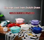 Enameled Cast Iron Covered 5.5 Quart Dutch Oven with Dual Handle, Slateblue