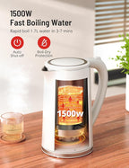 PARIS RHÔNE Electric Kettle Temperature Control, 1.7L Electric Tea Kettle Water Boiler, 4H Keep Warm with 6 Presets, LED Screen Electric Kettles for Boiling Water, Boil-Dry Protection, BPA Free