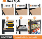 HOMEDANT 5 Tier Storage Shelves Adjustable Laminated Boltless Garage Metal Shelving Unit Heavy Duty Utility Rack Shelf Warehouse Pantry Closet Kitchen 35.9" W x 16.2" D x 71.3" H 2Pack