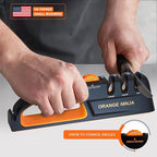5 Precision Adjust Knife Sharpener- 3-Stage Premium Kitchen Knife Sharpener to Repair, Restore & Polish Blades by Sharp Pebble
