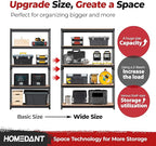 HOMEDANT 5 Tier Laminated Boltless Heavy Duty Garage Storage Adjustable Wide Size Metal Shelving Unit Utility Rack Shelves Organization Shelf Shed Warehouse 47.7" W x 18.2" D x 71.3" H 10Pack