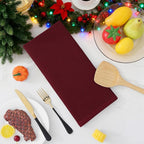 Homaxy 100% Cotton Waffle Weave Kitchen Dish Towels, Ultra Soft Absorbent Quick Drying Cleaning Towel, 13 x 28 Inches, 4-Pack, Burgundy