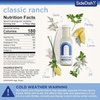 SideDish Classic Ranch Dressing (Pack of 3) - Seed Oil Free, Dairy Free & Gluten Free Salad Dressing w/Avocado Oil - Sugar Free, Low Sodium Healthy Ranch Dressing - Paleo Dressing for Sauces & More