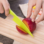 JOVITEC 8 Pcs Kid Cooking Kitchen Knife Set, Plastic Serrated Edges Children's Safe Chef Nylon Knives for Cutting Fruit Bread Cake Salad Lettuce Kids Cooking Supply(Multi Colors Square Knife)