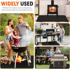 60x40 inch Under Grill Mat for Outdoor BBQ, Extra Large Fireproof Deck Protector Pad, Waterproof Oil-Proof Patio Lawn Mat for Grill, Fireplace & Fire Pit