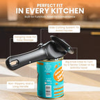 Bellemain Stainless Steel Can Opener – Manual Can Opener For seniors - Ergonomic Smooth edge Can Opener Hand Held Heavy Duty – Easy to use can opener safe cut