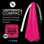Treva Chemical Free Bug Fan, Fly Deterrent with Holographic Blades to Clear Bugs, Mosquitoes, and Flies, Battery Powered Fly Fan, Raspberry (2 Pack)
