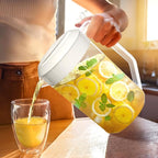 Amazing Abby - Kitchen Party - 4-Quart Plastic Pitcher (2-Pack), Unbreakable Water Pitcher with Lid, BPA-Free, Heat-Resistant, Dishwasher-Safe, Great for Both Iced and Hot Drinks, Indoors and Outdoors