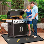 Under Grill Mat/Grill Mat for Deck, 4 Layers Under Grill Floor Mats to Protect Deck, BBQ Mat for Under BBQ Fireproof Mat Deck Patio Protect Mat Waterproof Oil-Proof Reusable-Custom Size