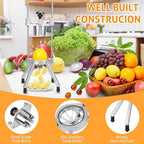 WICHEMI Commercial Easy Wedger 8 Section Lemon Slicer Lime Cutter Stainless Steel Blade Fruit Slicer Commercial Vegetable Chopper Dicer Lemon Cutter for Home Bar Restaurant