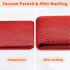 Homaxy 100% Cotton Waffle Weave Kitchen Dish Towels, Ultra Soft Absorbent Quick Drying Cleaning Towel, 13 x 28 Inches, 4-Pack, Brick Red