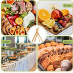 80 Pcs Bamboo Toast Tongs 7 Inch Wood Kitchen Utensil Toaster Tongs for Cooking Catering Buffet Appetizer Wedding Party Supplies