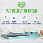 GreenLife 12-Cup Muffin Pan, Healthy Ceramic Nonstick Bakeware, PFOA & PFAS-Free Cupcake Sheet, Durable Baking Tray, Versatile Kitchen Essentials, Easy Clean Muffin Mold, Nonstick Baking Pan, Blue