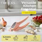 Garlic Press, Handheld Garlic Mincer, Easy to Squeeze - Easy to Clean - Ergonomic Kitchen Helper, No Hand Smell, Just Put It in the Bowl, Let the Garlic Masher Do the Rest - Dishwasher Safe