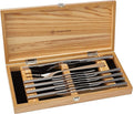 Wüsthof 10-Piece Stainless Steak and Carving Knife Set, Olivewood