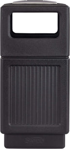 Safco Canmeleon Trash Can, 38 Gallons, Indoor and Outdoor Use, Durable & Weather-Resistant Commercial Garbage Can with Ashtray, Black