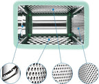 Spring Chef Professional Cheese Grater - Stainless Steel Box Grater for Kitchen, XL Size - Perfect 4 Sided Shredder for Parmesan Cheese, Vegetables, Ginger - Dishwasher Safe - Mint
