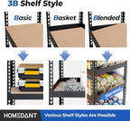 HOMEDANT 5 Tier Laminated Boltless Metal Shelving Unit Adjustable Garage Storage Utility Rack Heavy Duty Shelves Organization Multipurpose Shelf Warehouse Pantry Shed 35.9" W x 18.2" D x 71.3" H 3Pack