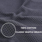 Homaxy 100% Cotton Waffle Weave Kitchen Dish Towels, Ultra Soft Absorbent Quick Drying Cleaning Towel, 13 x 28 Inches, 4-Pack, Multicolor