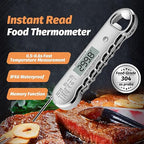 Professional Digital Meat Thermometer with Bottle Opener, Instant Read in 0.5 Sec, ±0.5℉ Accuracy, Premium Plastic Body with Vacuum Electroplating Technology，Waterproof with Auto-Rotate LED Screen