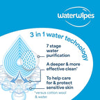 WaterWipes Sensitive+ Newborn & Baby Wipes, 3-In-1 Cleans, Cares, Protects, 99.9% Water, Unscented & Hypoallergenic, 1440 Count (24 Packs)