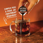 JAVA HOUSE Dark Roast Sumatran Cold Brew Pods, (12 Count) Peel and Pour Pods Hot or Iced Instant Coffee Concentrate