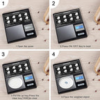 Diyife Pocket Balance 500g/0.01g [New Panel], Precision Mini Kitchen Balance, Portable Digital Balance with LCD Display and Tare Function, Multifunction Used for Jewelry, Coffee (Including Batteries)