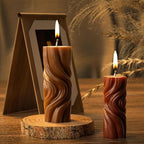 2 Pack Spiral Wave Resin Casting Molds - Silicone for 3D Animal Candle Making