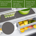 EVALAND 12" x 33 FT Non-Slip Shelf Liner, Non-Adhesive, BPA-Free, Waterproof Pantry Liner for Shelves, Easy to Cut, Oil-Proof Shelf Liners for Kitchen, Cabinets, Drawers, Refrigerator, Gray