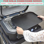 OG900 Griddle Pan and Rack for Ninja Woodfire XL OG800 & OG900 Series Grills Accessories, Non-Stick Flat Top Griddle Plate for Ninja OG951 OG850 OG952 XSKGRDPLT Pro Connect XL, Stainless Steel Rack