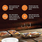 Yukon Glory Grill Basket Set, Stainless Steel BBQ 'N Serve 5-Piece with 3 Baskets, Removable Handle & Drip Tray for Vegetables, Fish, Shrimp