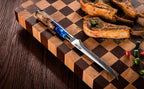 CRICO Boning Knife 5.5 inch Flexible Fillet Knives, VG10 Damascus Super Steel Forged 67-Layers, Full Tang Wood&Resin Handle, Gift Box - Flow Series